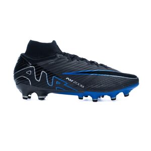 Nike - Bota de fútbol Air Zoom Mercurial Superfly 9 Elite AG-Pro, Unisex, Black-Chrome-Hyper Royal, 9,5 USA