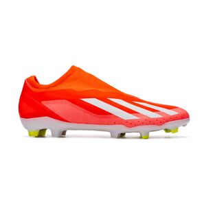 Adidas - Bota de fútbol X Crazyfast League LL FG, Unisex, Solar Red-Ftwr White-Team Solar Yellow, 9,5 UK