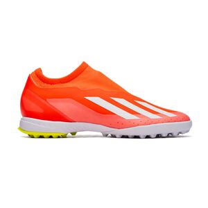 Adidas - Bota de fútbol X Crazyfast League LL Turf, Unisex, Solar Red-Ftwr White-Team Solar Yellow, 7,5 UK