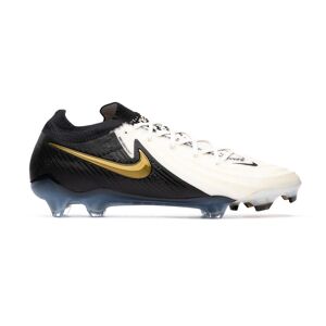 Nike - Bota de fútbol Phantom GX II Elite FG, Unisex, White-Black-Mtlc Gold Coin, 12 USA