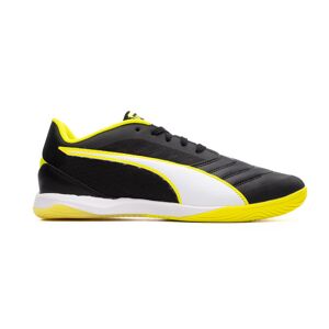 Puma - Zapatilla de fútbol sala Ibero IV, Unisex, Black-White-Electric Lime, 10.5 UK