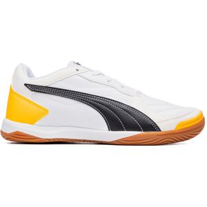 Puma - Zapatilla de fútbol sala Pressing IV, Unisex, White-Black-Sun Stream, 7.5 UK