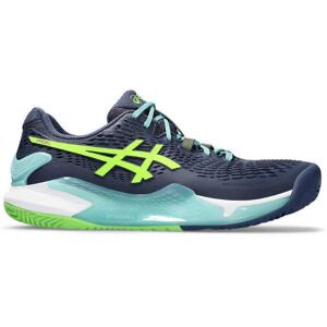 Zapatillas Asics Gel Resolution 9 Padel Azul Lima Electrico -  -45