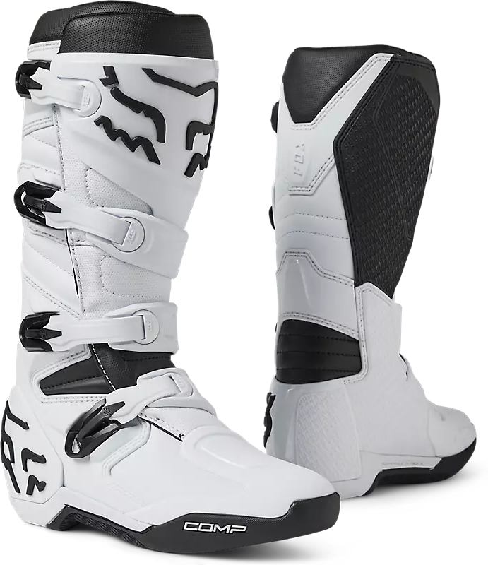 FOX Botas de Cross  Comp Blancas