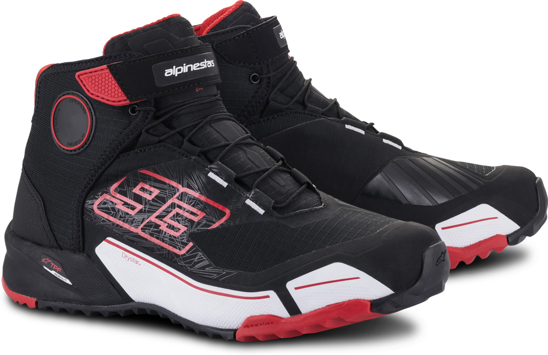 Alpinestars Zapatillas de Moto  MM93 CR-X Drystar Negro-Rojo-Blanco