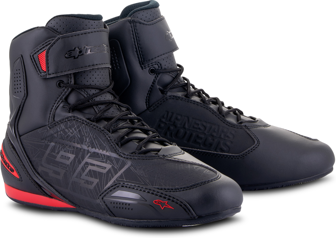 Alpinestars Zapatillas de Moto  Austin Negro-Rojo Brillante