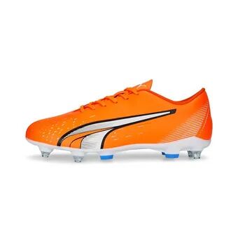 Puma ULTRA PLAY MXSG - Botas de fÃºtbol hombre ultra orange/puma white/blue glimmer