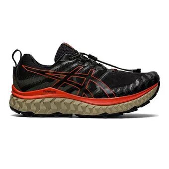 Asics TRABUCO MAX - Zapatillas trail hombre black/cherry tomato