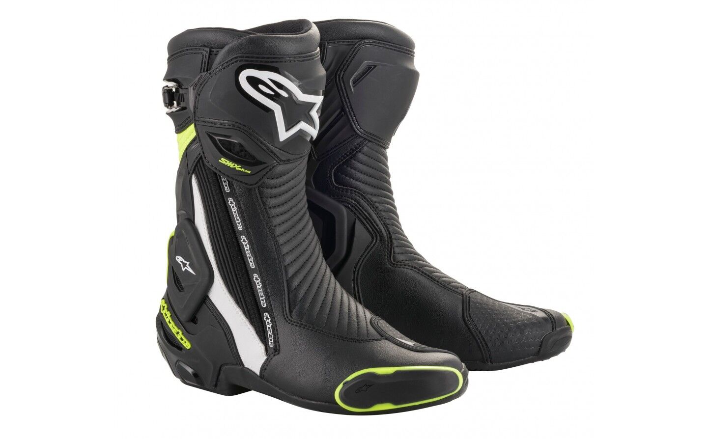 Botas Alpinestars Smx Plus V2 Boots Negro Blanco Amarillo Fluor  2221019-125