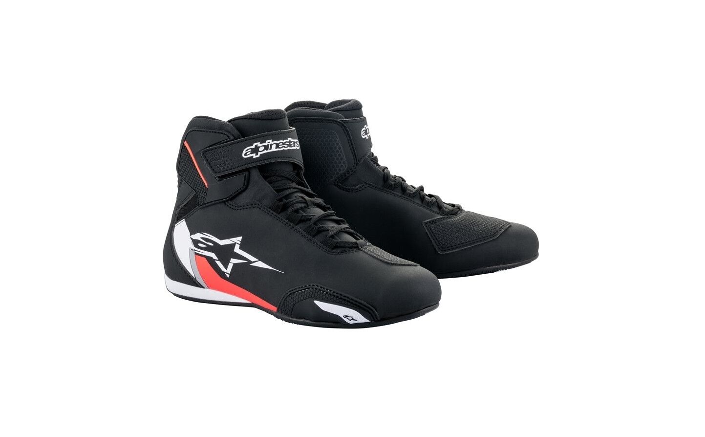 Zapatillas Alpinestars Sektor Negro Blanco Rojo Fluor  2515518-1231