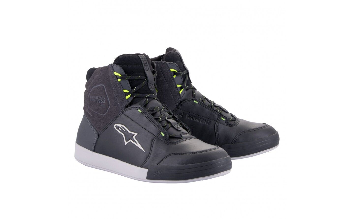 Zapatillas Alpinestars Chrome Drystar Negro Gris Oscuro Amarillo  2543123-1015