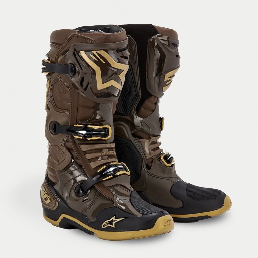 Botas Alpinestars Tech 10 Edición Limitada Marrón Oro  2010020-839