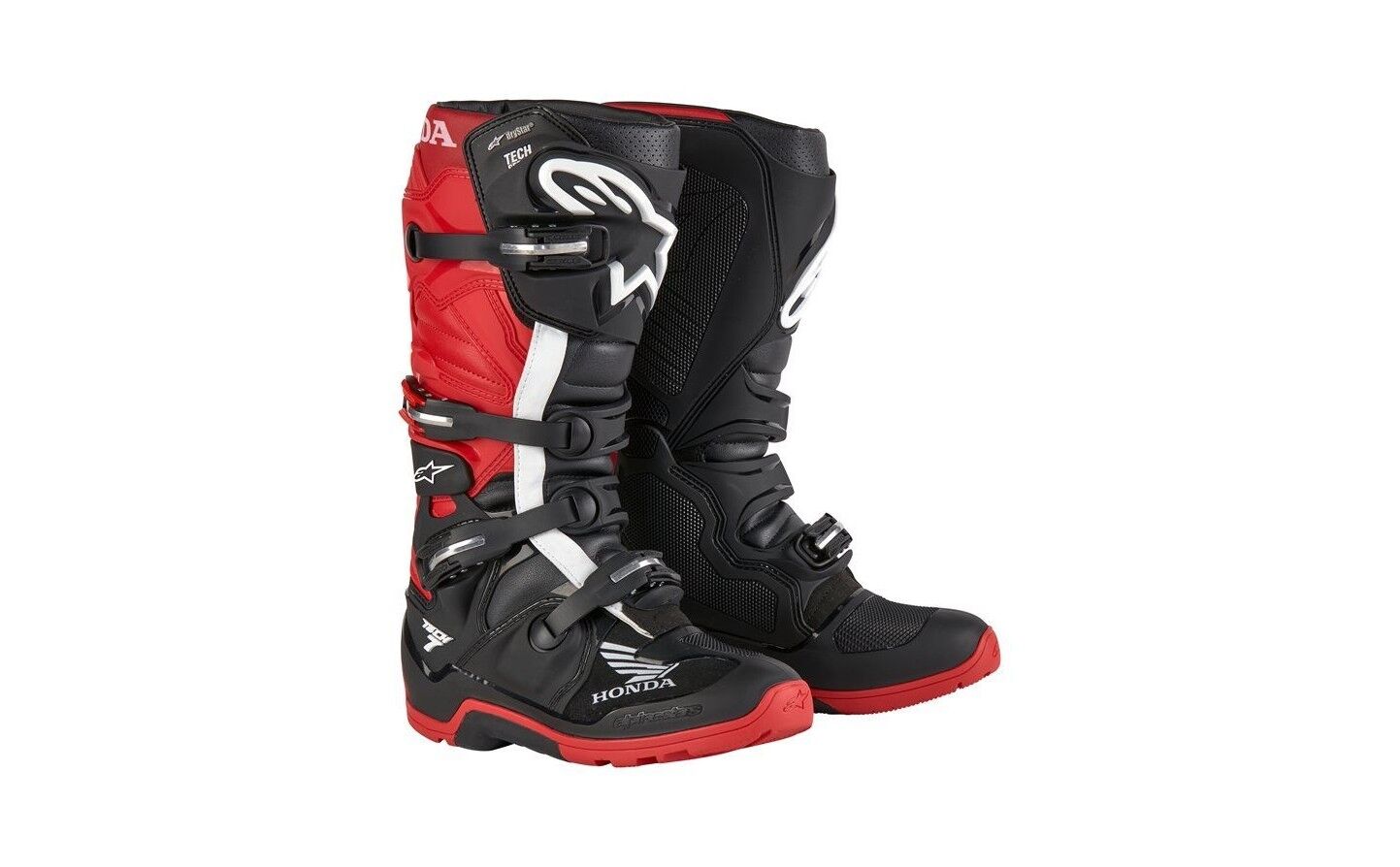 Botas Alpinestars Honda Tech 7 Enduro Drystar Negro Brillo Rojo  2012723-1303