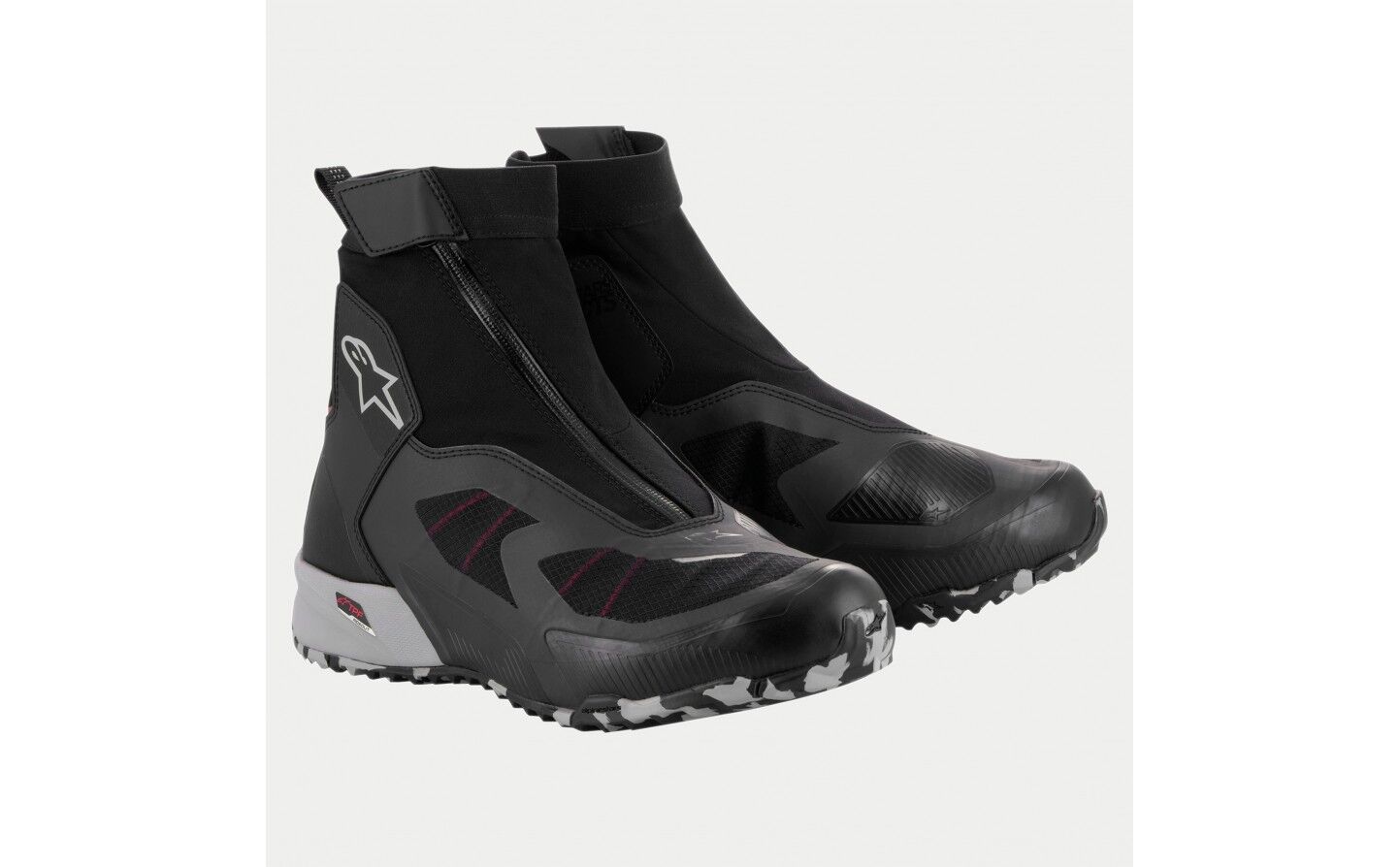 Zapatillas Alpinestars Cr-8 Gore-Tex Negro Gris Rojo Brillo  2338224-1222