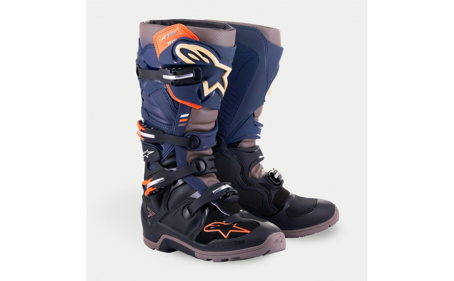 Botas Alpinestars Tech 7 Enduro Drystar Negro Azul Marino Gris  2012620-137