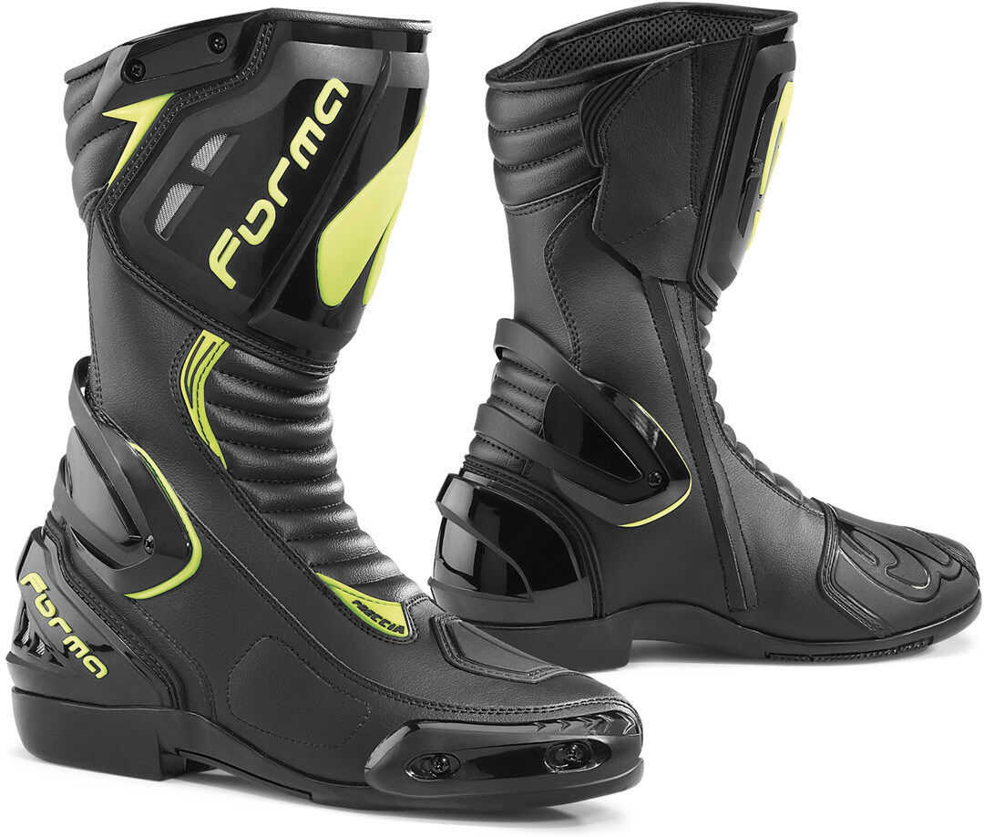 Forma Freccia Botas de moto - Negro Amarillo (42)