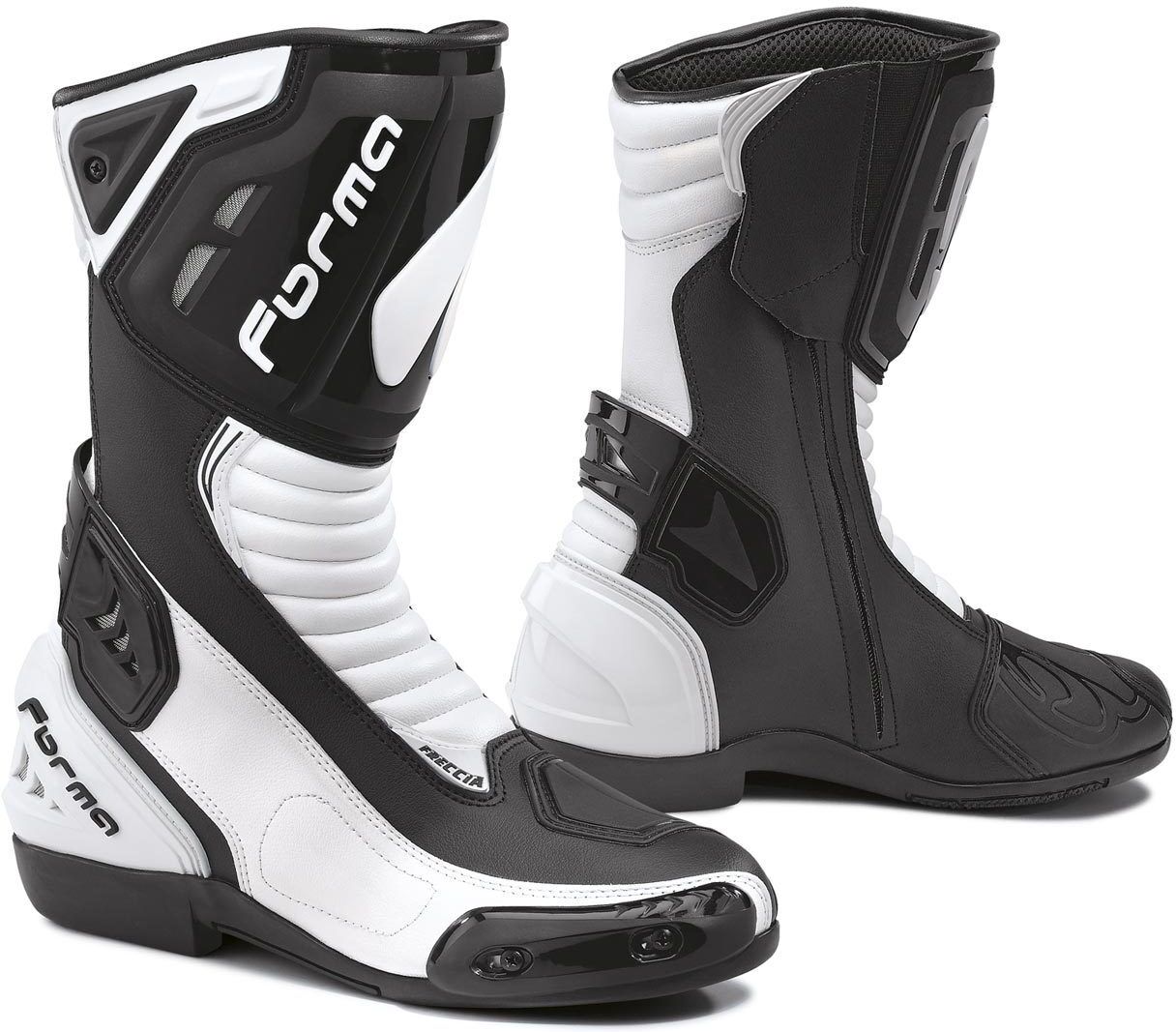 Forma Freccia Botas de moto - Negro Blanco (42)