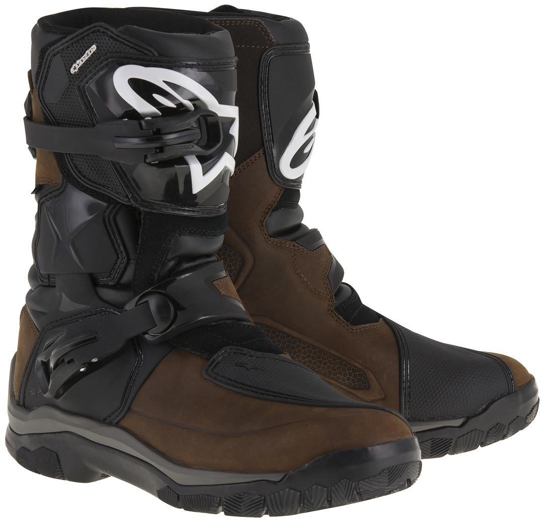 Alpinestars Belize Drystar Oiled Botas moto impermeable - Negro Marrón (43)