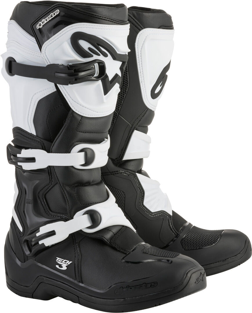 Alpinestars Tech 3 Botas de Motocross - Negro Blanco (40 41)