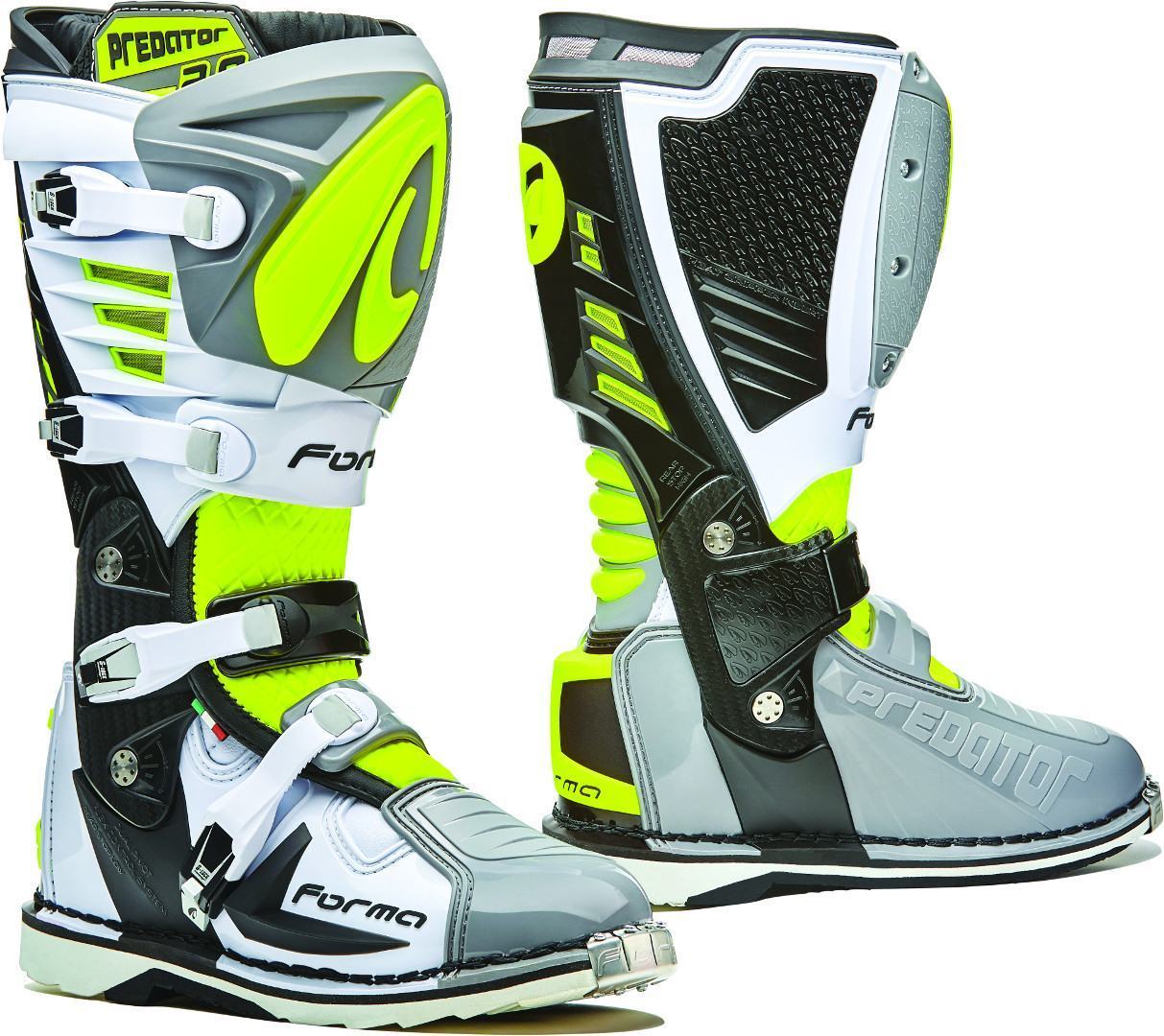 Forma Predator 2.0 Botas de Motocross - Gris Amarillo (45)