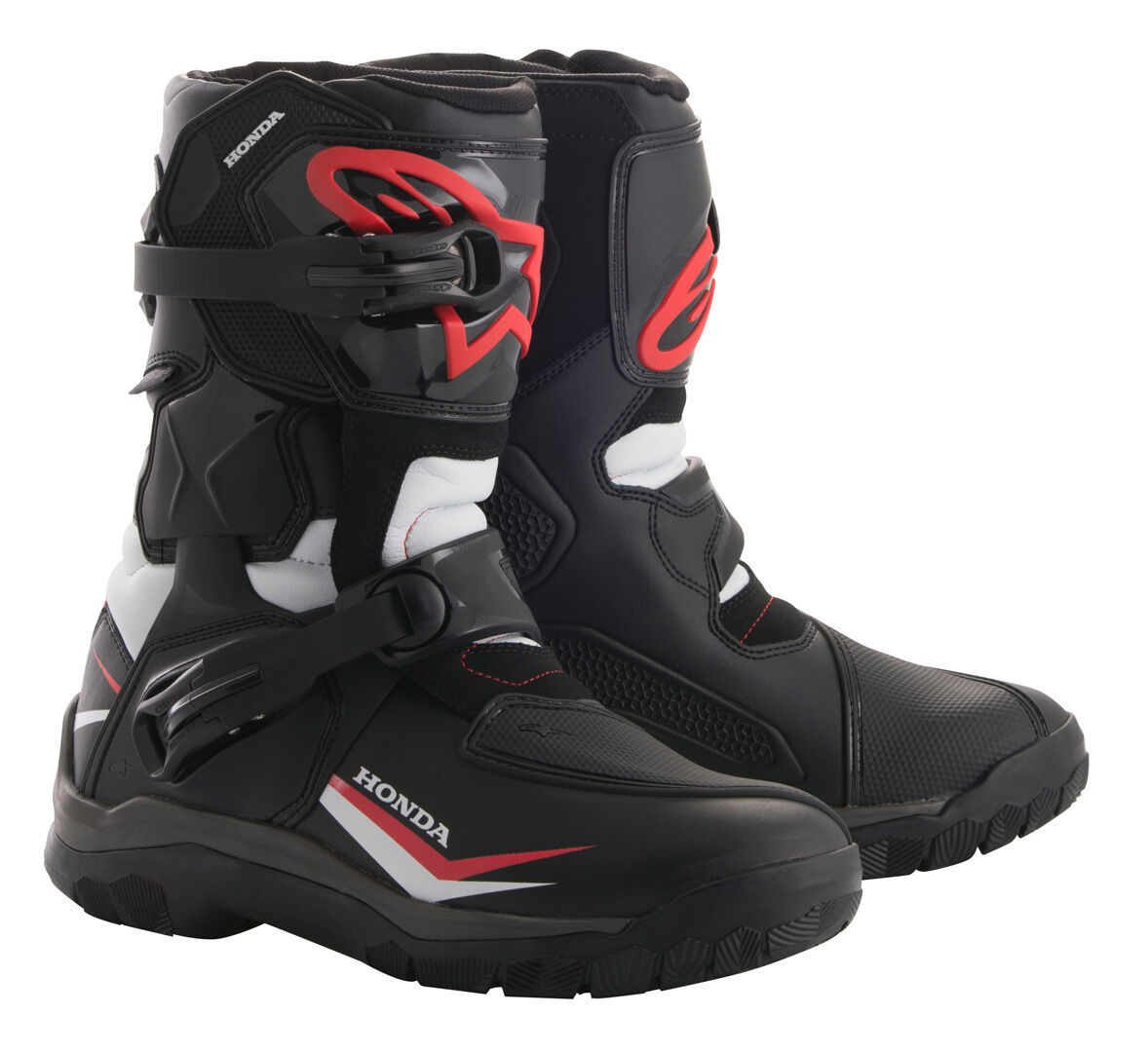 Alpinestars Honda Belize Drystar Botas de moto - Negro Blanco Rojo (47)