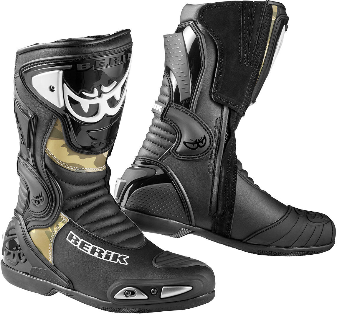 Berik Losail Camo Botas de moto - Beige (40)