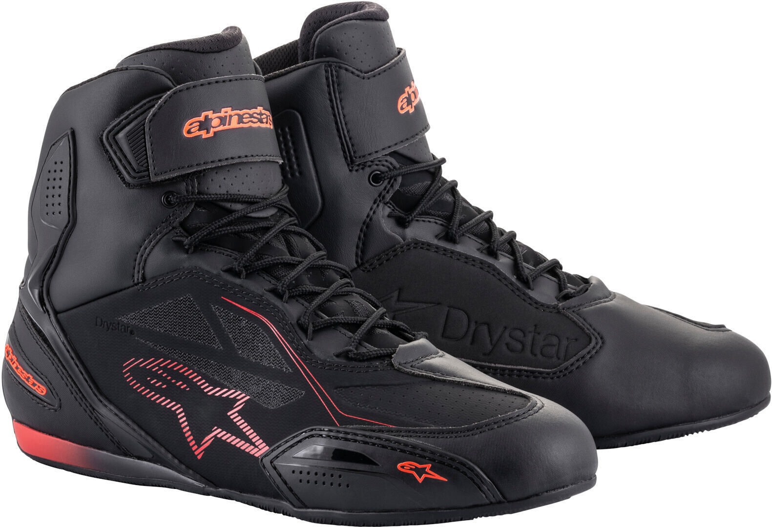 Alpinestars Faster-3 DryStar Zapatos de motocicleta - Negro Rojo (43 44)