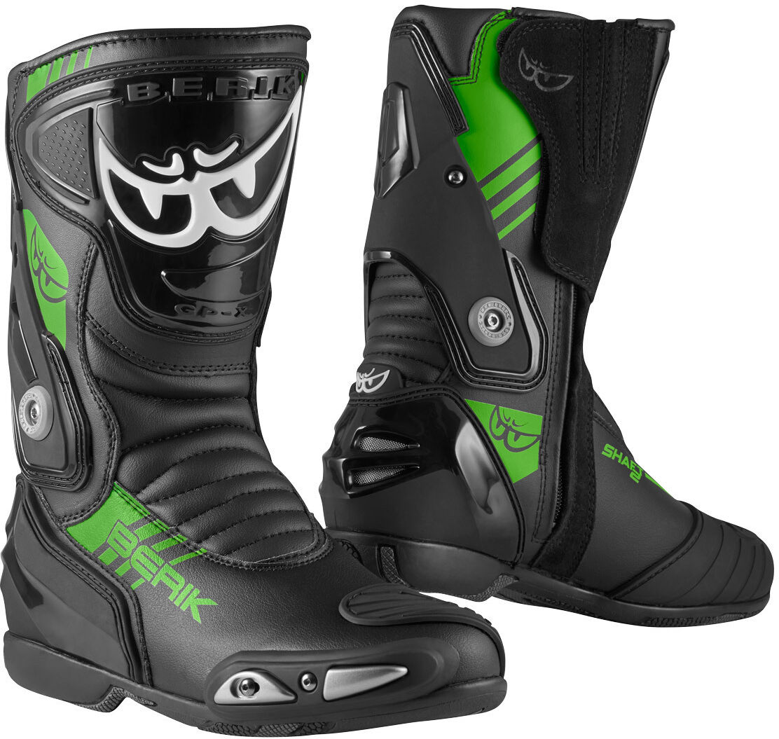 Berik Shaft 3.0 Botas de moto - Negro Verde (41)