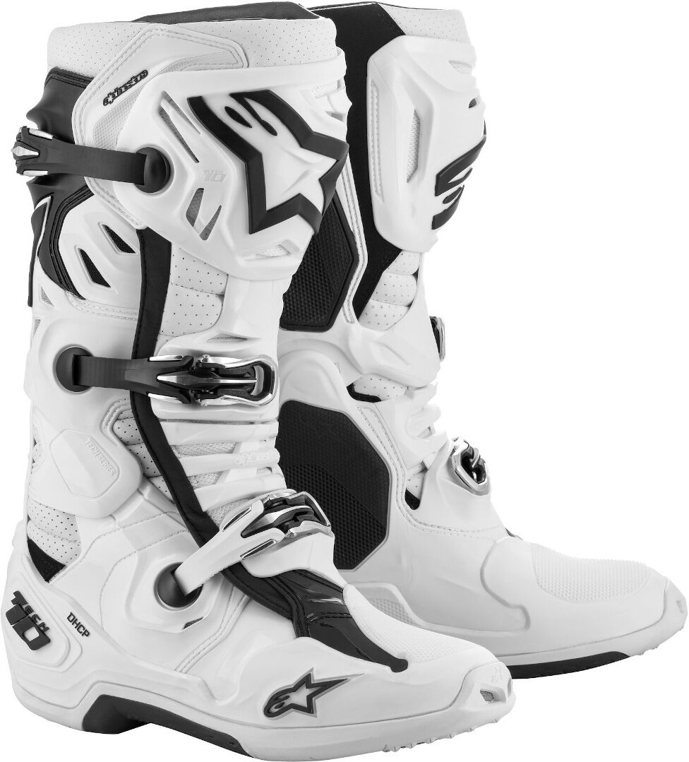 Alpinestars Tech 10 Supervented Botas de Motocross - Blanco (44 45)