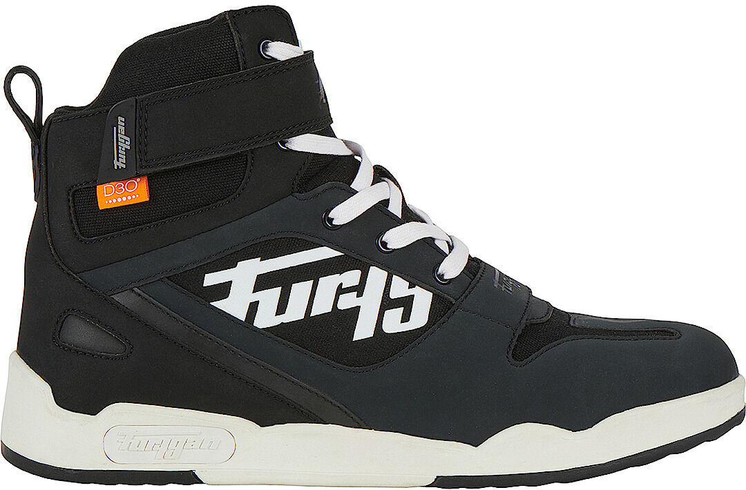 Furygan Get Down Zapatos de moto - Negro Blanco (41)