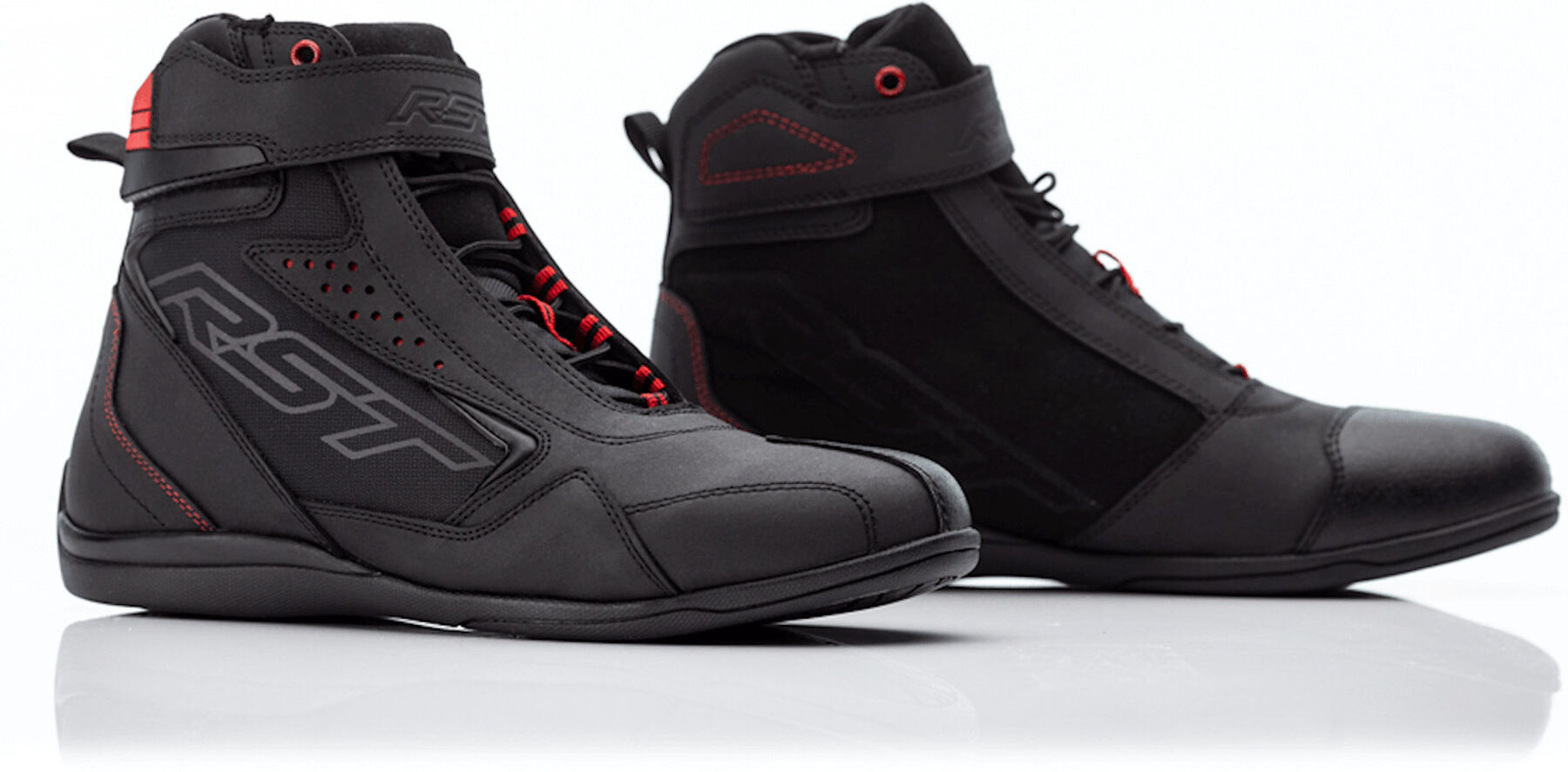 RST Frontier Zapatos de motocicleta - Negro Rojo (40)