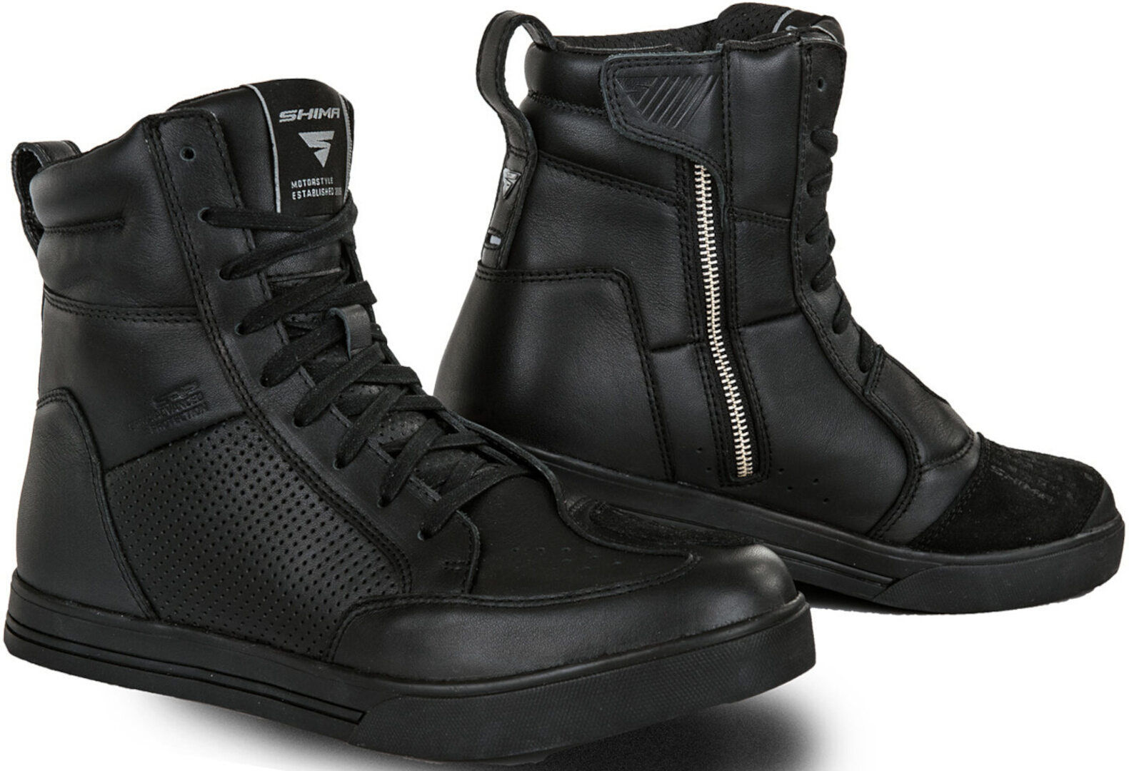 SHIMA Blake Zapatos de moto perforados - Negro (44)