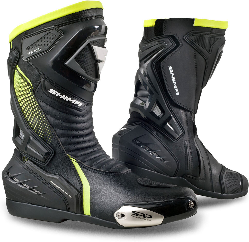 SHIMA RSX-6 Botas de moto - Negro Amarillo (45)