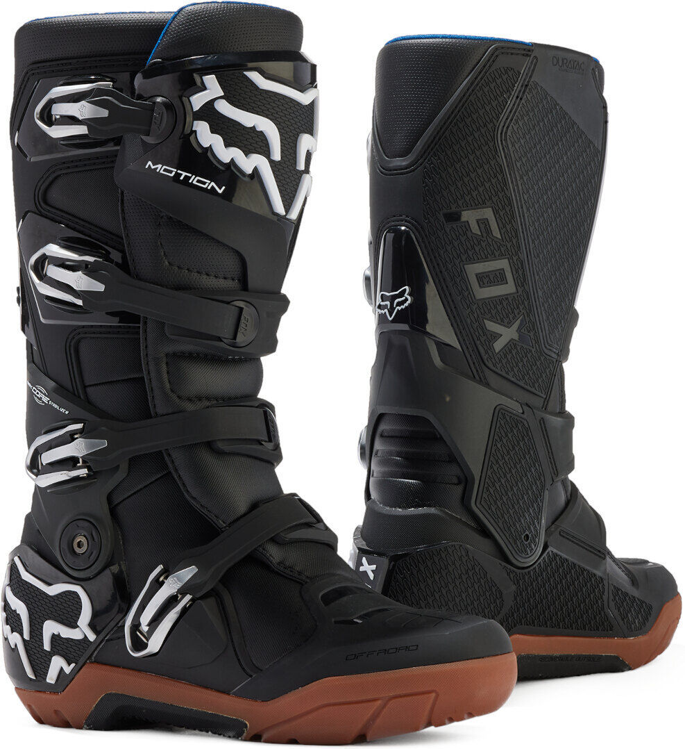 Fox Motion X botas impermeables de motocross - Negro Marrón (47 48)