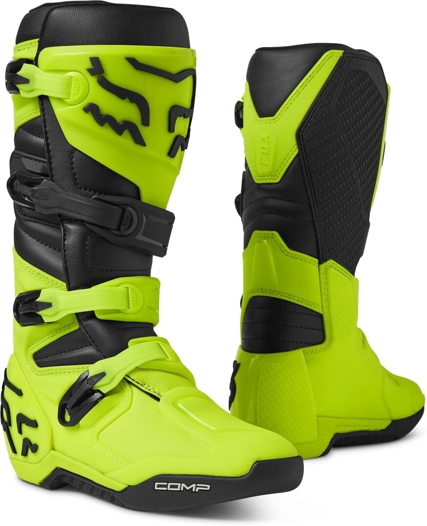 Fox Comp Botas de motocross - Negro Amarillo (49)