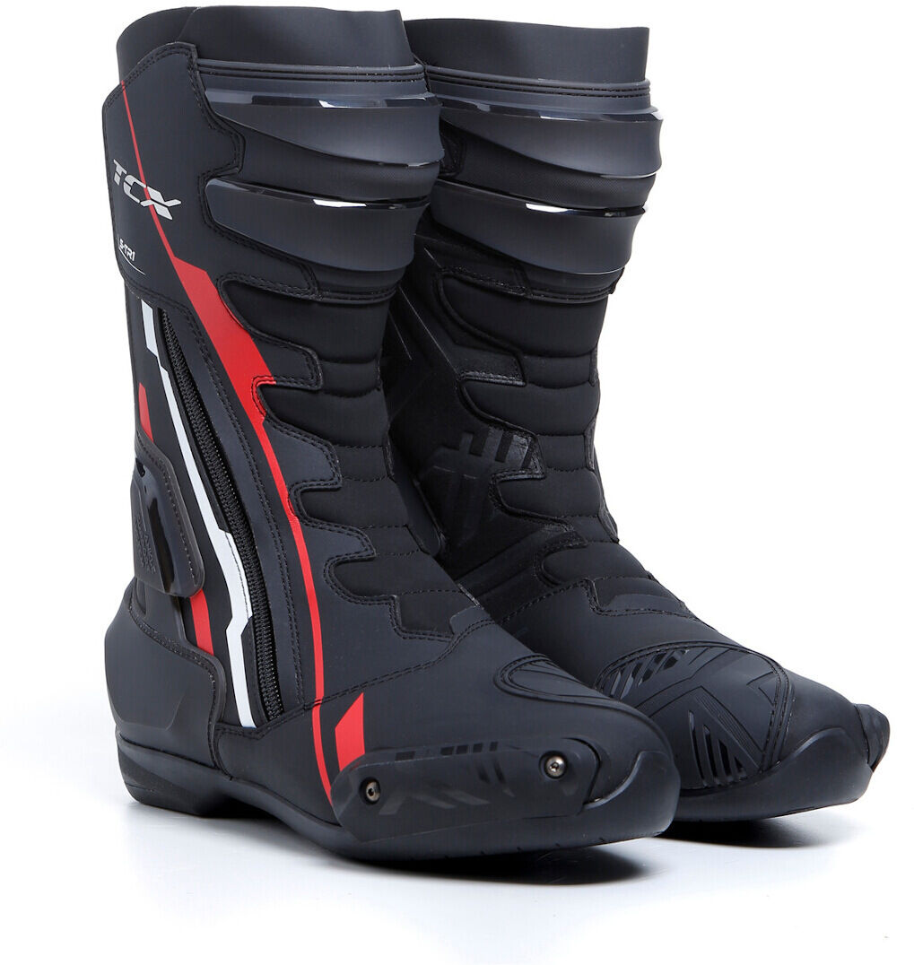 TCX S-TR1 Botas de moto - Negro Blanco Rojo (42)