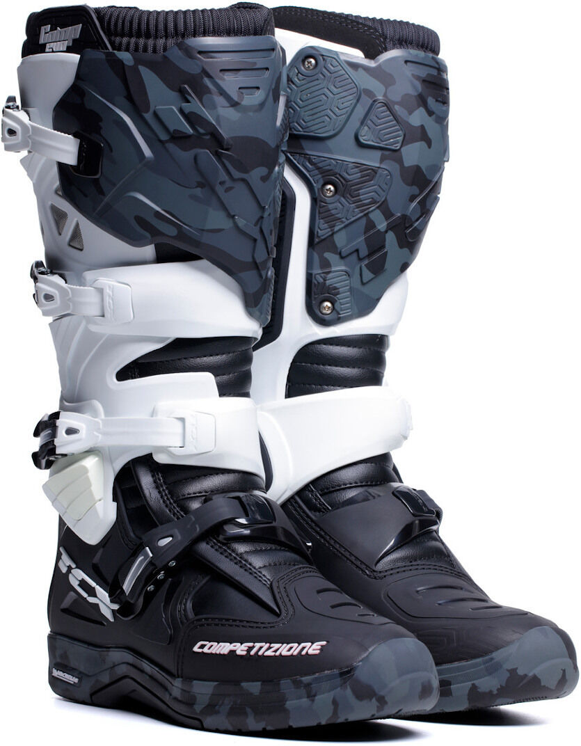 TCX Comp Evo 2 Michelin 2023 Botas de motocross - Negro Gris Blanco (43)