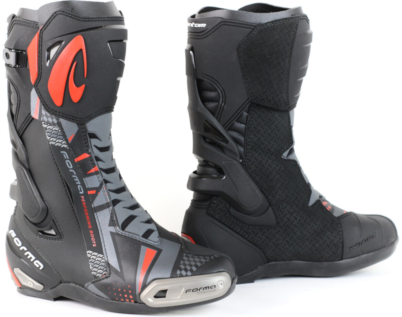 Forma Phantom Botas de moto - Negro Gris Rojo (41)