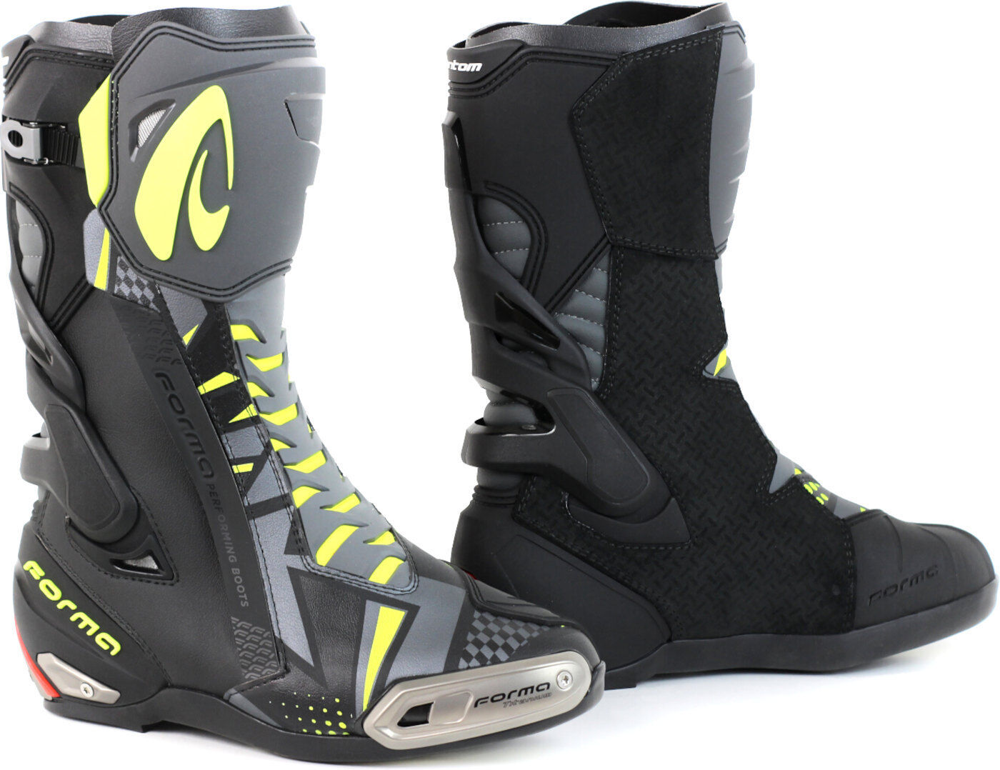 Forma Phantom Botas de moto - Negro Gris Amarillo (43)