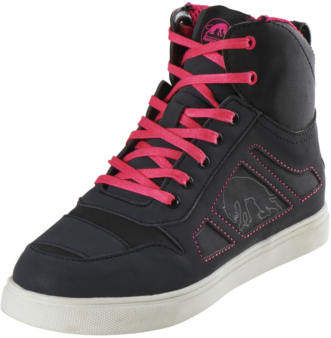 Furygan Angie D3O Zapatos de moto impermeables para mujer - Negro Rosa (40)