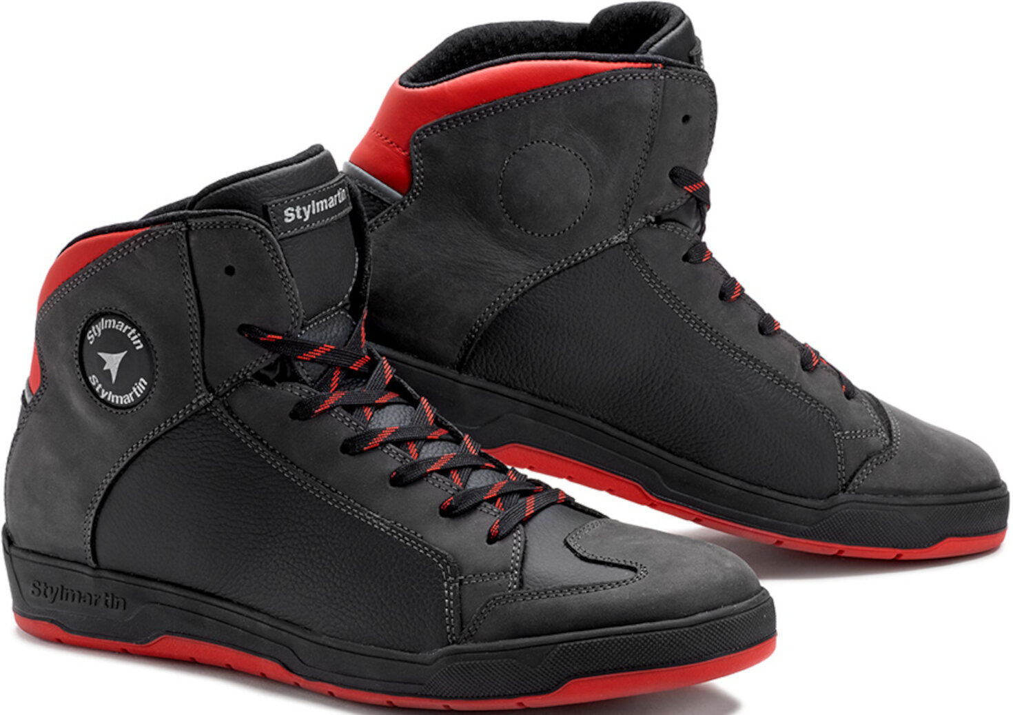 Stylmartin Double Zapatos de motocicleta impermeables - Negro Rojo (37)