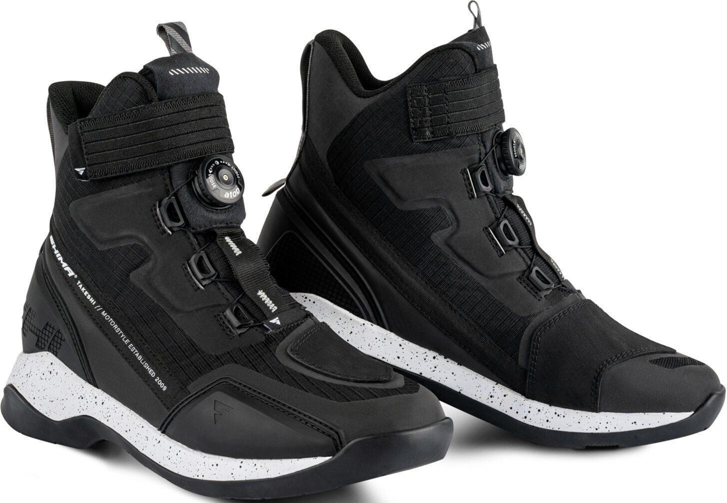 SHIMA Takeshi Botas de moto - Negro Blanco (43)