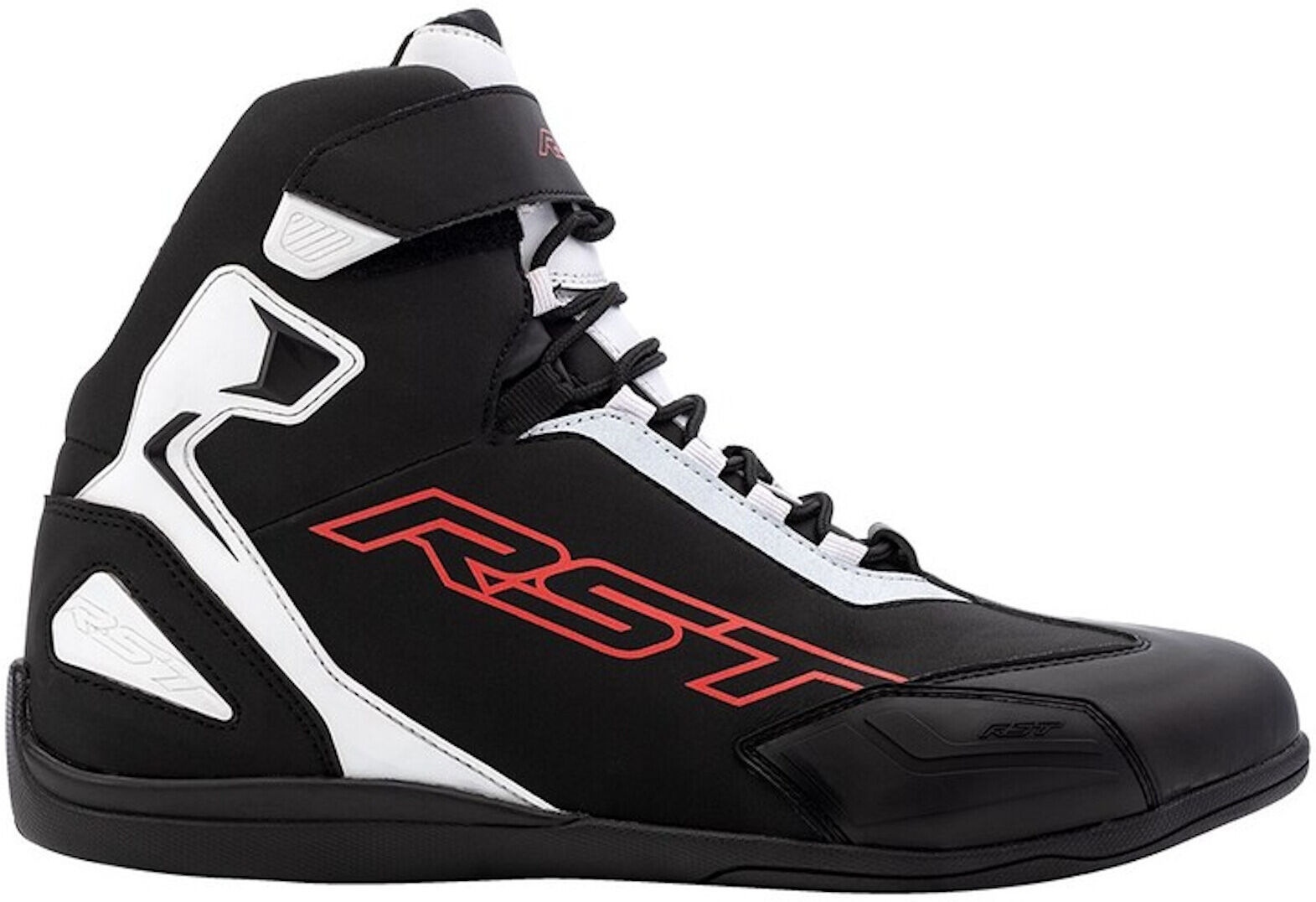 RST Sabre Zapatos de motocicleta - Negro Blanco Rojo (44)