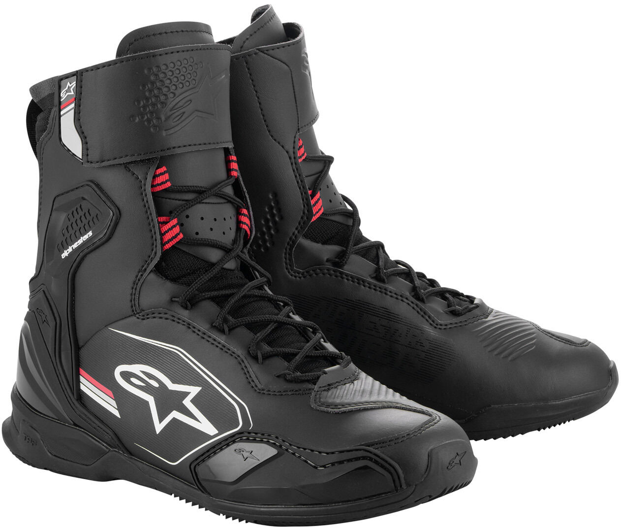 Alpinestars Superfaster Zapatos de motocicleta - Negro Gris Rojo (44)