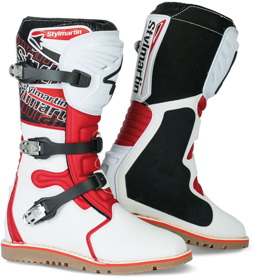 Stylmartin Impact Pro Botas de motocross impermeables - Blanco Rojo (47)