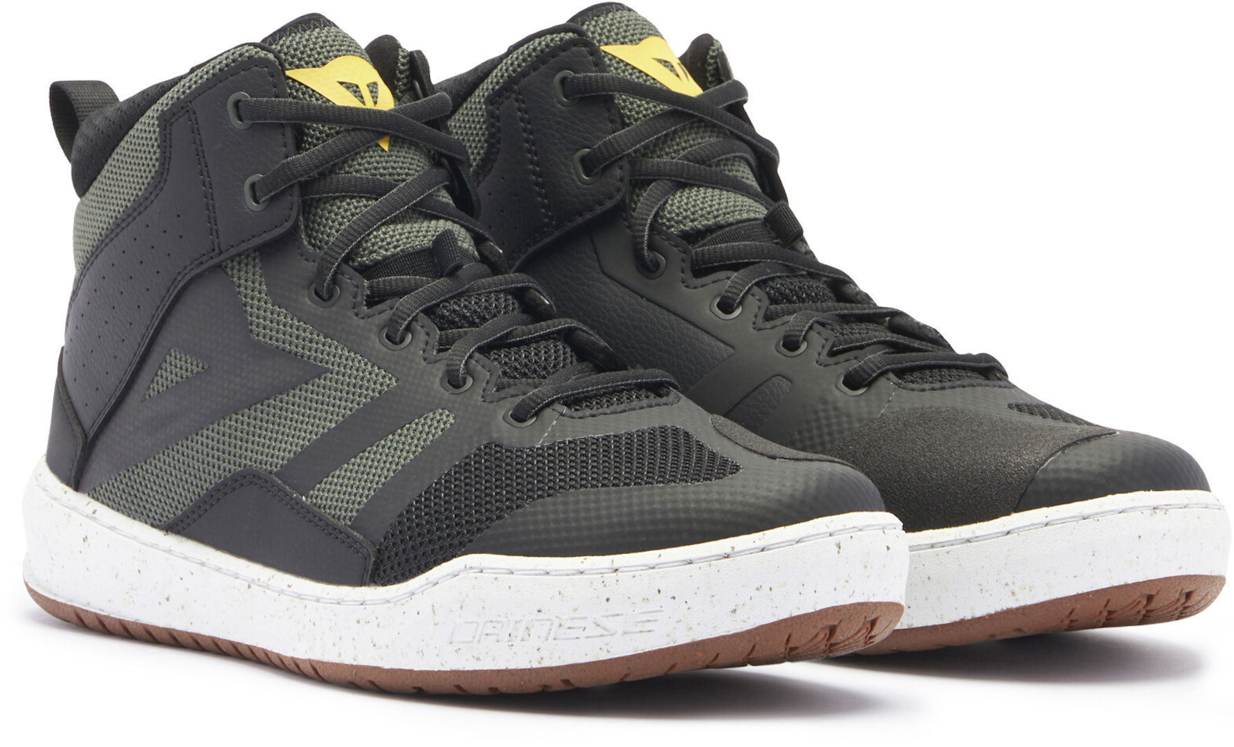 Dainese Suburb Air Zapatos de moto - Negro Verde Amarillo (39)