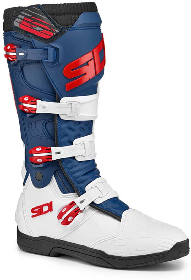 Sidi XPower SC Botas de motocross - Blanco Rojo Azul (43)