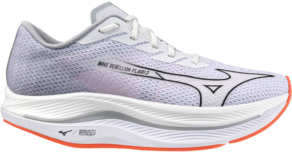 Mizuno wave rebellion flash 2 zapatilla running hombre Blanco (43)