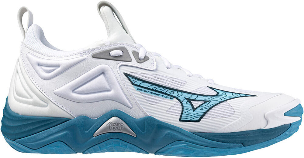 Mizuno wave momentum 3 zapatilla indoor hombre Blanco (47)