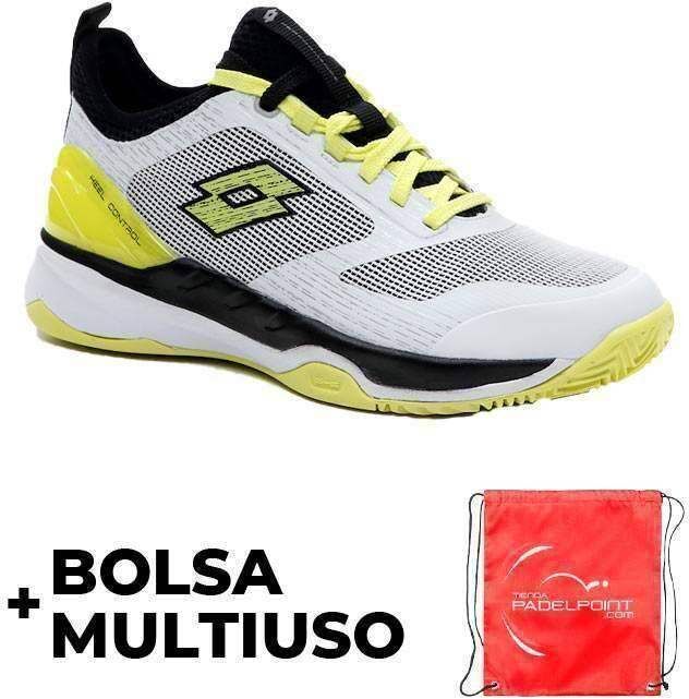 Zapatillas Lotto Mirage 200 Blanco Amarillo Neon Negro Mujer -  -40,5